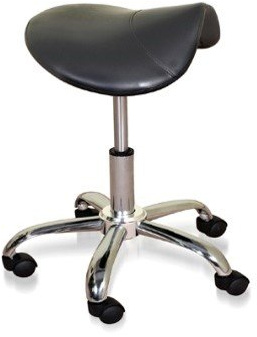Desert Ergonomischer Drehhocker mit Lehne Schwarz