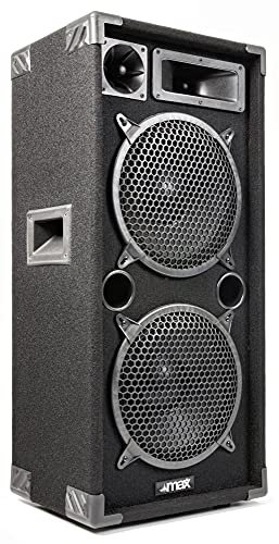 Max210 - Enceinte Sono Passive, Puissance de 1000 Watts, 2 Woofers de 10 Pouces, Tweeter Clair, Portable et Robuste, Idéale pour Les Soirées à la Maison, Les Karaokés, Les Fêtes ou DJ Mobiles