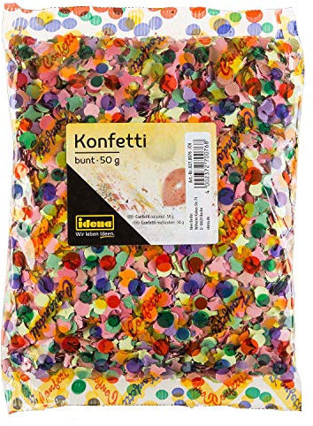 Idena 8270076 - Coriandoli, 50 g, Multicolore, in carta, decorazione, compleanno, carnevale, festa a tema