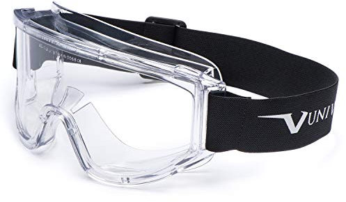 Univet 601.03.07.00 nº 601 sin de cristal transparente gafas de seguridad con ventilación de policarbonato, transparente