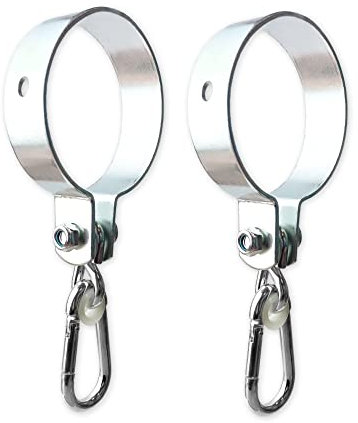 OTITU Set De 2 Crochets De Balançoire avec Mousqueton - Collier De Balançoire en Métal Ø100 mm pour Balançoires Suspendues Aire De Jeux pour Enfants - Collier De Balançoire