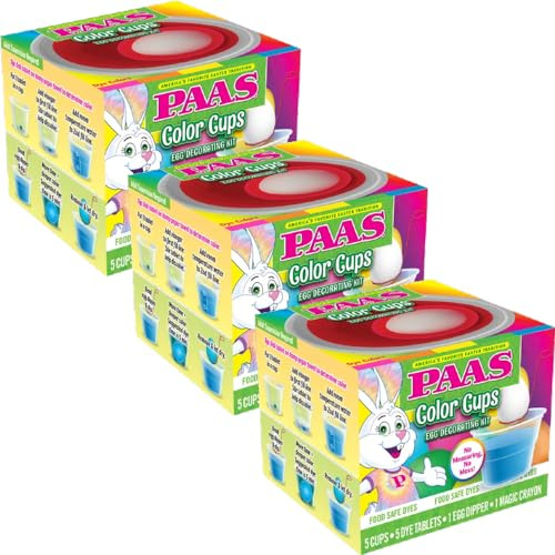 PAAS Color Cups Egg Decorating Kit (Pack of 3) - America's Favorite Easter Tradition