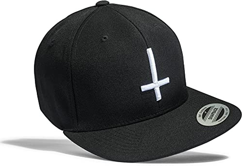 Metal Cap herr Flexfit Snapback: Petruskreuz – Basecap män & kvinnor baseballkeps män svart, Svart-vitt, En Storlek