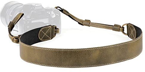MegaGear Sierra Series - Correa para cámara - De Cuero Genuino, para Hombro o Cuello