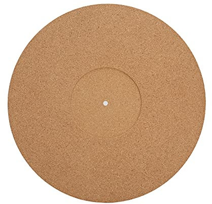 Tiiyee Tappetino Antistatico in Sughero Slipmat, Supporto per Giradischi Tappetini Spesso Morbido Cuscino Piatti Record Pad Universale Dischi Vinile Lettore Riduzione del Rumore Accessori di Ricambio