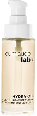 Cumlaude Lab - Hydra Oil, Aceite Hidratante Íntimo Biotecnológico 100% Natural, con Aceite de Oliva, Girasol, Argán, Glycirryza y Shiunko, Hidrata y Regenera la Zona Íntima Externa - 30 ml