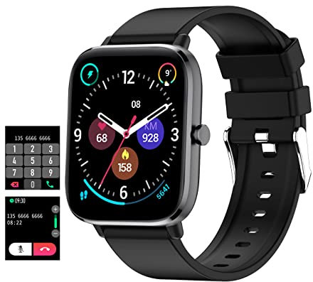 findtime Smartwatch Herren mit Telefonfunktion Fitnessuhr mit Blutdruckmessung Gesundheitsuhr Laufuhr Sportuhr Junge Fitness Tracker Schrittzähler ohne App und Handy Pulsuhr Aktivitätstracker Schwarz