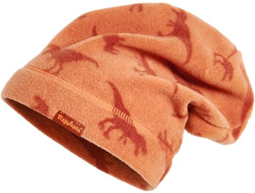 Playshoes Unisex Barn Fleece-Mütze Wintermütze, Mössa Dinos, 49cm