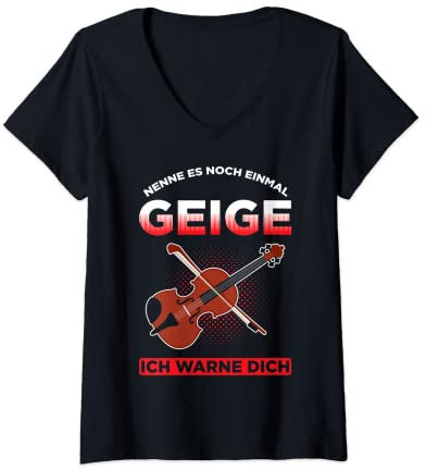Damen Bratsche Spielen Viola Musik Bratschist Orchester Violist T-Shirt mit V-Ausschnitt