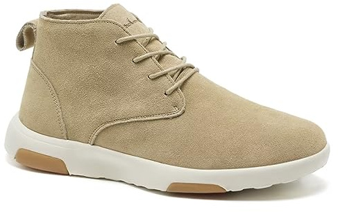 Men's Orthopedic Ankle Boots Walking Shoes: Orthotic Boot for Plantar Fasciitis Flat Feet, Arch Support Casual Business Shoes with Lace Up Camel Size 13