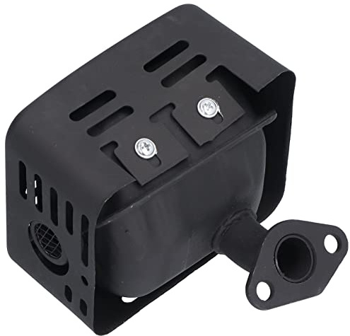 Silenciador de Escape Accesorios Silenciadores Acero Inoxidable Potencia de Arandela Para Generador de Motor de Gasolina (Negro)