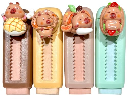 YGCHEN Gomme Capybara, Gomme à Effacer Push-Pull de Capibara, Mignonnes Rétractable Gommes pour Fournitures Scolaires Faveur de Fête Enfants Remplisseur de Sac de Fête 8 Pièces