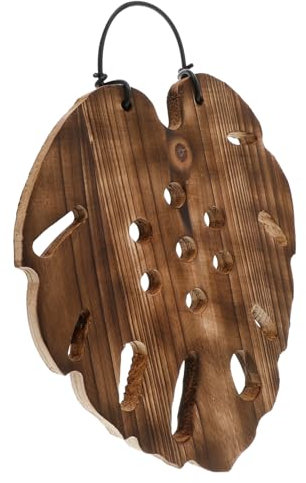 Gatuida Soporte De Helecho Cuerno De Ciervo: Tablero De Madera para Plantar - Soporte De Pared con Hojas De Monstera para Decoración De Interiores, Exteriores, Jardines Y Oficinas