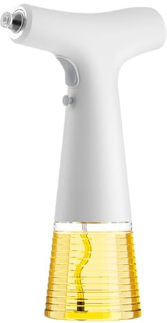 tulahkomen Pulverizador de aceite eléctrico para cocinar, 13,5 x 7,5 x 24,2 cm, portátil, dispensador de aceite recargable, para utensilios de cocina, ensaladas, barbacoas