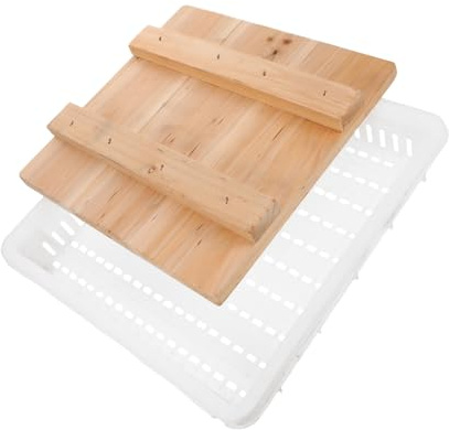 CIYODO Presse à Fromage Manuelle Fabrication de Fromage Maison Design Compact en Bois et Plastique DIY Cuisine