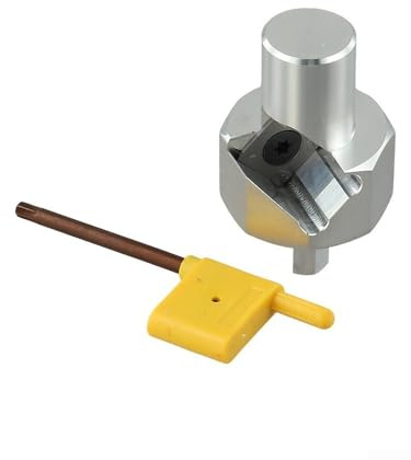 Woodworking Chamfer Reamer Tool 20mm for Electric Drills, Alloy Blade with 9mm Hex Shank, Smooth Polished Stainless Steel Construction for Fast, Clean