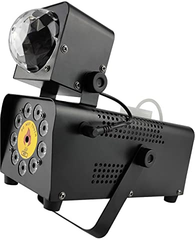 Nebelmaschine 500W Rauchmaschine Automatisches tragbares Outdoor,mit 9 LED Lichter,drahtloser Fernbedienung,für Parteien,Bühne,Hochzeiten, Halloween und Bühnenshows