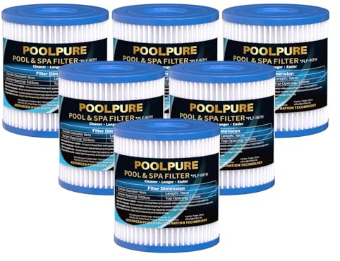 POOLPURE 6PCS Filtre de Piscine de Type H