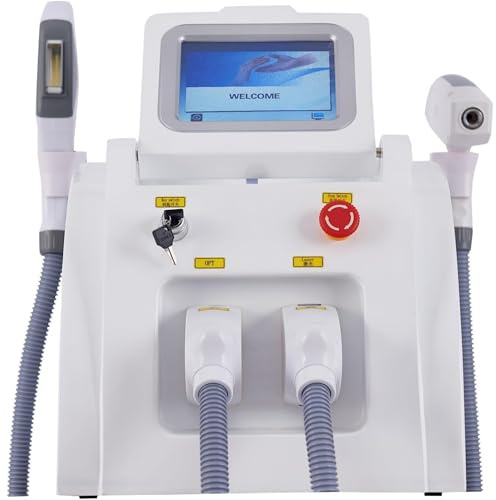 2 in 1 IPL SHR (OPT) + ND YAG Dispositivo Bellezza, per Riduzione Peli, Miglioramento Aspetto Cutaneo, Tatuaggi e Macchie