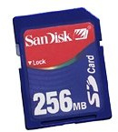 SanDisk Carte Secure Digital (SD) Carte Mémoire Flash 256 Mo