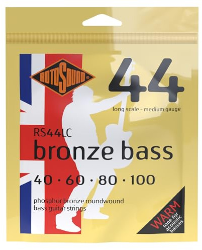 Rotosound Phosphor-Bronze-Saiten für Bässe Runddraht Medium 40 60 80 100