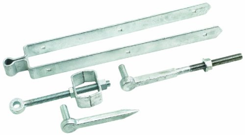 Eliza Tinsley 24-inch Galvanised Double Strap Adjustable Field Gate Hinge Set