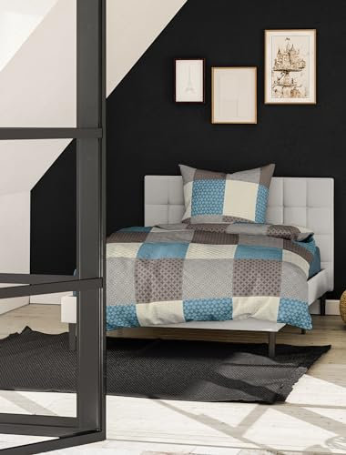 Bierbaum bed linen 6277, Fine Beaver, Made in Germany, Mocha 04, 155x220 + 80x80 cm, Comfort Size