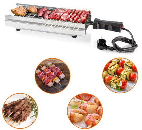 Mister Moby Fornacella Inox Cuoci Spiedini Arrosticini Rosticcera Elettrica Senza Fumo 1200W