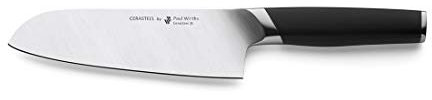 Paul Wirths CERASTEEL Santoku Messer | Bruchfeste & extrem scharfe Klinge aus Keramik & Edelstahl | Klingenlänge: 17,5 cm | Keramik Messer mit Glasfaser-Griff ergonomisch | Japanisches Messer