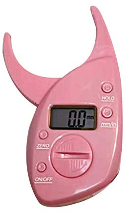NUOBESTY Digital LCD Körperfettzange Körperfettmessgerät Körperfettanalyse Körperfett Caliper Fettmesszange Körperfettanteil Messen Körperfettmesser für Damen Herren