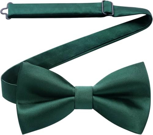 HISDERN Fliege Herren Bereits Gebunden Verstellbar Schleife Einfarbige Paisley Geblümt Fliegen für Männer Hochzeit Anzug Smoking