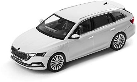 Skoda 5E7099300S9R Octavia IV (NX) Combi Modellbil, 1:43 Skala, Mån-vit