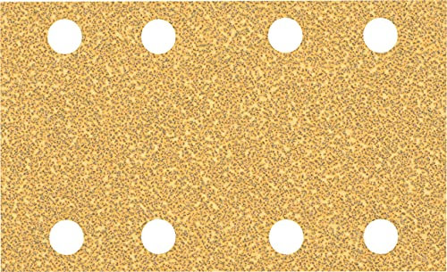 Bosch 10x EXPERT C470 Schleifblatt mit 8 Löchern (für Farbe auf Holz, Hartholz, Ø 80x133 mm, Körnung 40, Professional Zubehör Schwingschleifer)