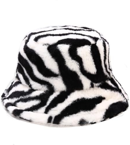 IBLUELOVER Fischerhut Winter Kunstpelz Bucket Hat Damen Eimer Hut Warm Wintermütze Fleece Fischermütze Outdoor Fellhüte Winddicht Schlapphut Verdickt Anglerhut Flauschig Kappe für Freizeit Reisen Ski
