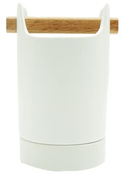 cusinine Küchenutensilienhalter für Besteck, Holz und Keramik, Arbeitsplatte und Tischablage (weiß)