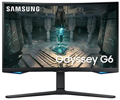 Samsung Odyssey G6 LS32BG650EUXXU 32 Curved Smart Gaming Monitor - QHD 2560x1440, 240Hz, 1ms, Speakers, HDMI 2.1, Full Smart Platform (Renewed)