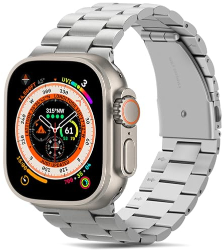 Tasikar Armbänder Kompatibel mit Apple Watch 49mm 46mm 45mm 44mm 42mm 41mm 40mm 38mm Prämie Edelstahl Metallarmband Kompatibel mit Apple Watch Ultra SE Seires 11 10 9 8 7 6 5 4 3