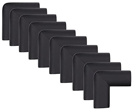 Eckenschutz, 5,5 x 5,5 cm, weich, für Tische, Schreibtisch, Eckenschutz, Kantenschutz, Baby-Sicherheitsband, 10 Stück, Schwarz