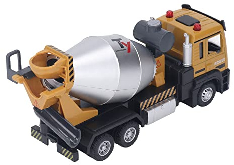 CHICIRIS 1:32 Scale Alloy RC Cement Mixer Truck 360 Degree Rotating Alloy RC Construction Truck with Simulation Sandstone