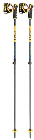 Leki Bastoncini da Sci Spitfire Vario 3D, denimblue-aegeanblue-Mustard, 110-140cm