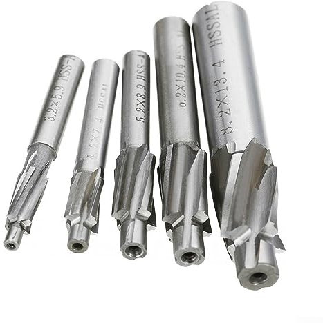 DAZZLEEX Fresa per svasatore HSS, Fresa Pilota per scanalatura M3-M8 per Rame, Alluminio, Acciaio