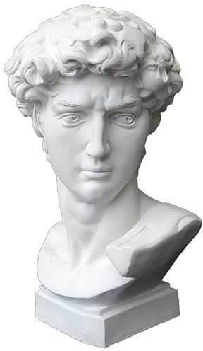 Gipsstatue von David David Büste Skulpturen, griechische Statue Michelangelo David Statue Desktop Gips Art Deco Home Art Skizzieren Licht Luxus Kreativität
