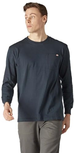 Dickies, Herren, Schweres Langarmshirt mit Tasche, legere Passform, DUNKELNAVAIR, S