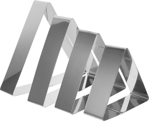 TOPBATHY 5pcs Stainless Steel Triangle Cake Molds Mousse Baking Mold for Chiffon Cakes for Unique Dessert Presentation Versatile for Creative Baking Random Style