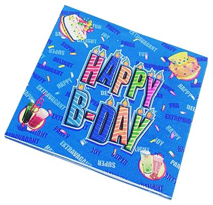 IMIKEYA Birthday Party Farbige Papier Servietten Wiederverwendbar-servietten Mit Buntem Druck Für Geburtstagsfeiern Weich Und Tragbar Für Gäste-dekoration