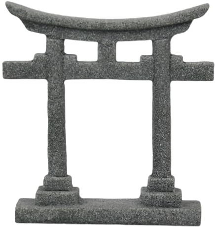Décoration japonaise Torii pour aquariums - Statue de pont en pierre pour jardin, maison de poupée, cadeau de maison, décoration d'intérieur