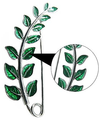 GALPADA 2stücke Schalschnallenbrosche Damen Blattmuster Corsage Kleidung Zubehör Stylische Brosche Grün Für Party Und Festlichkeiten