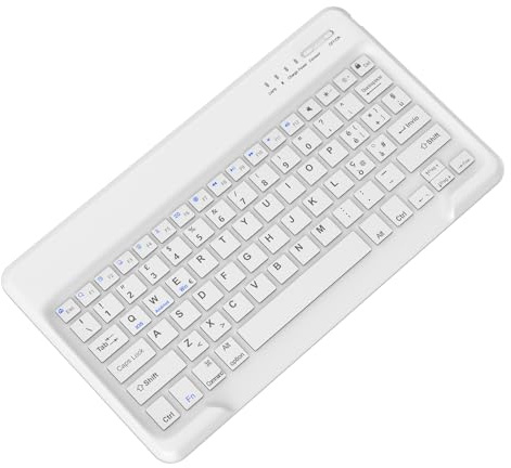 IVEOPPE Tastiera Bluetooth Wireless, Compatibile con Tablet Android/Samsung/Huawei/Xiaomi/Lenovo, Tastiera Bluetooth Wireless Ultrasottile per iPad, iPad Pro, Bianco