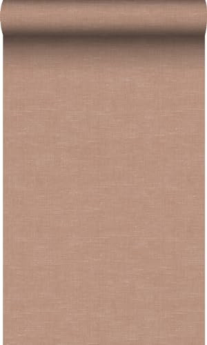 Origin papier peint lin terracotta 53 cm x 10.05 m Wallcoverings