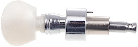 Banjo Stimmknopf aus Legierung, Arretierbar, Weiß, 1 Stück | Aluminiumlegierung, ohne Grate, Ergonomische Form, Saitenverriegelung, Abgedichteter Wirbel